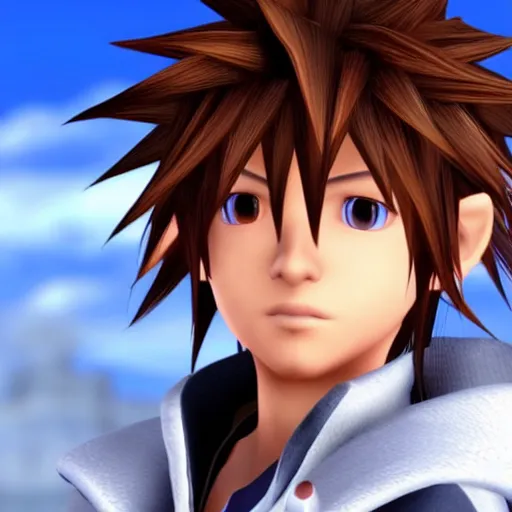 Image similar to Sora from Kingdom Hearts,CG,cutscene