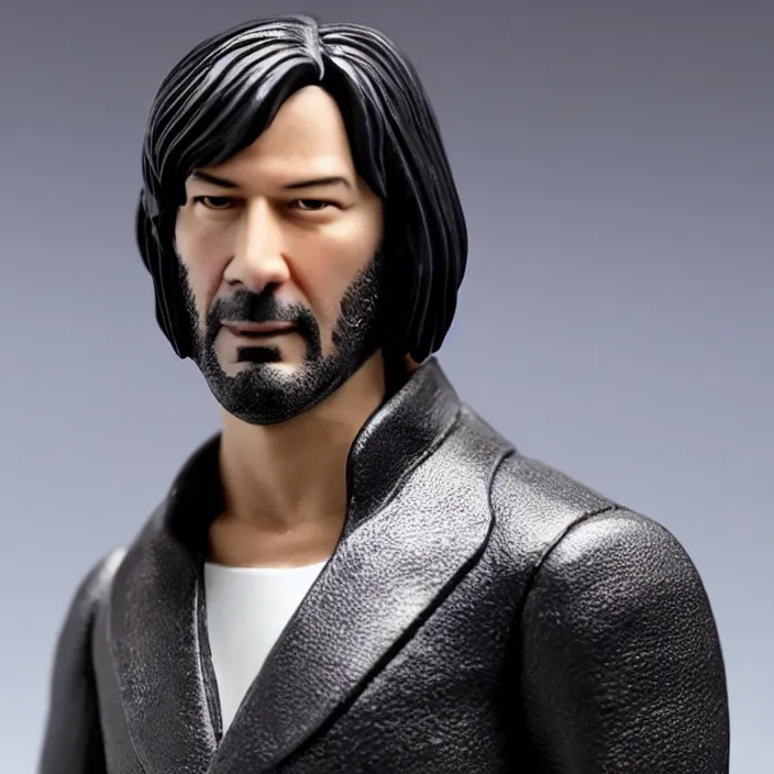 Prompt: sad keanu, a goodsmile figure of sad keanu, figurine, detailed product photo,