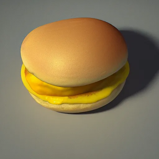 Prompt: cute octane render of an egg mcmuffin, cinematic, studio lighting