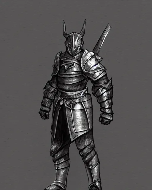 Prompt: fantasy warrior in full armor, simple, smooth, rough sketch, plain, extremely clean, uncluttered, basic, trending on artstation,