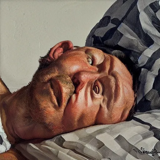 Prompt: high quality high detail painting by lucian freud, hd, homelander, photorealistic lighting,
