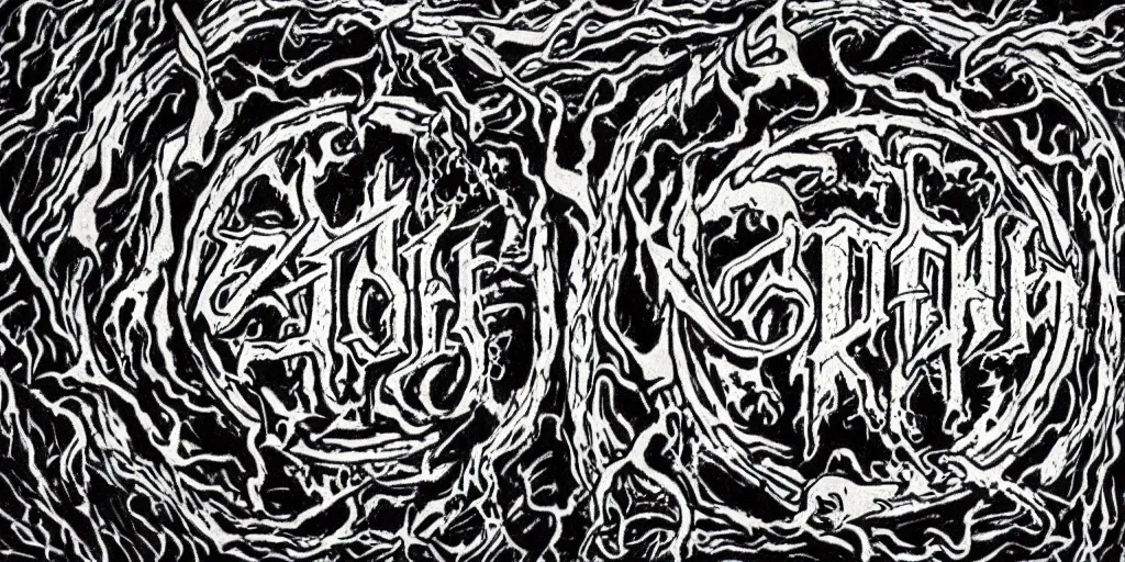 Image similar to 90s old school death metal band logo