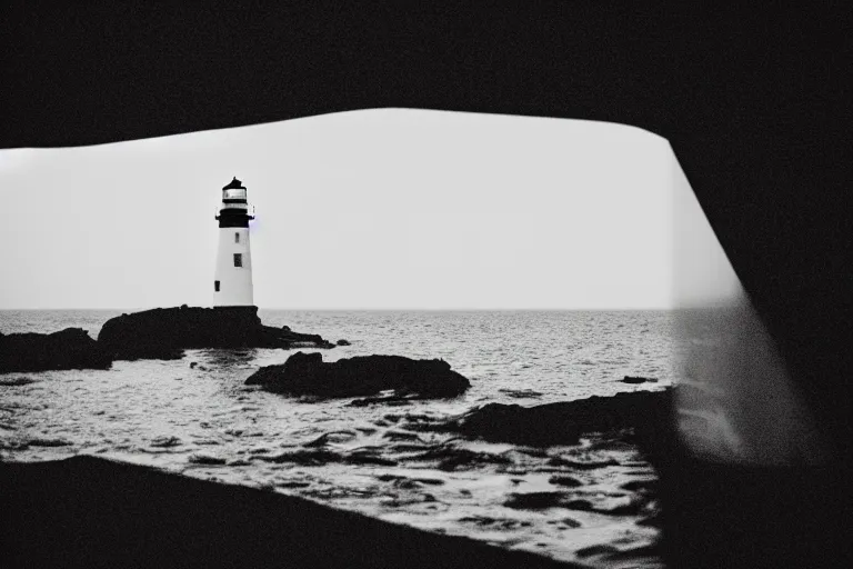 Image similar to film still of a lighthouse, photography, natural light, cinematic, 8 k