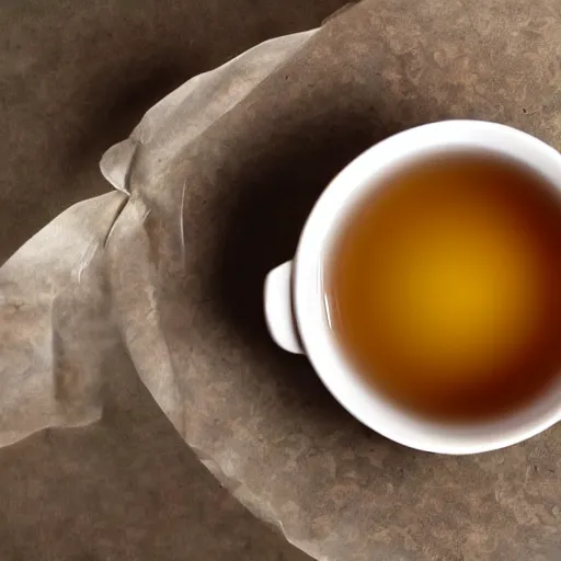 Image similar to fish in a cup of tea, food photography