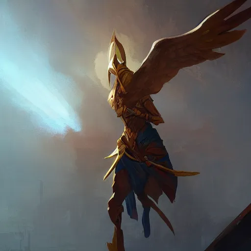 Image similar to azir in shurima by greg rutkowski