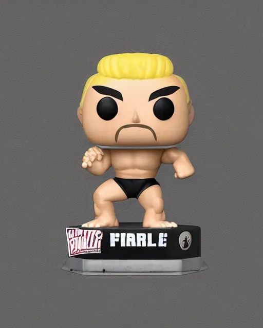 Image similar to A wrestler Funko Pop. Photographic, photography