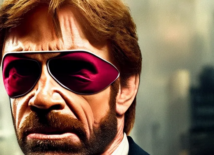 Prompt: film still of chuck norris as matt murdock in daredevil, 8 k