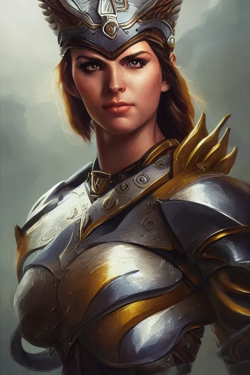 Image similar to amazon valkyrie athena, d & d, fantasy, portrait, highly detailed, headshot, digital painting, trending on artstation, concept art, sharp focus, illustration, art by artgerm and greg rutkowski and magali villeneuve