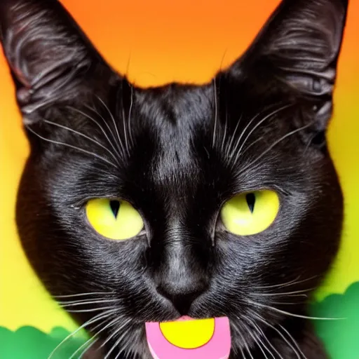Image similar to a black cat emoji