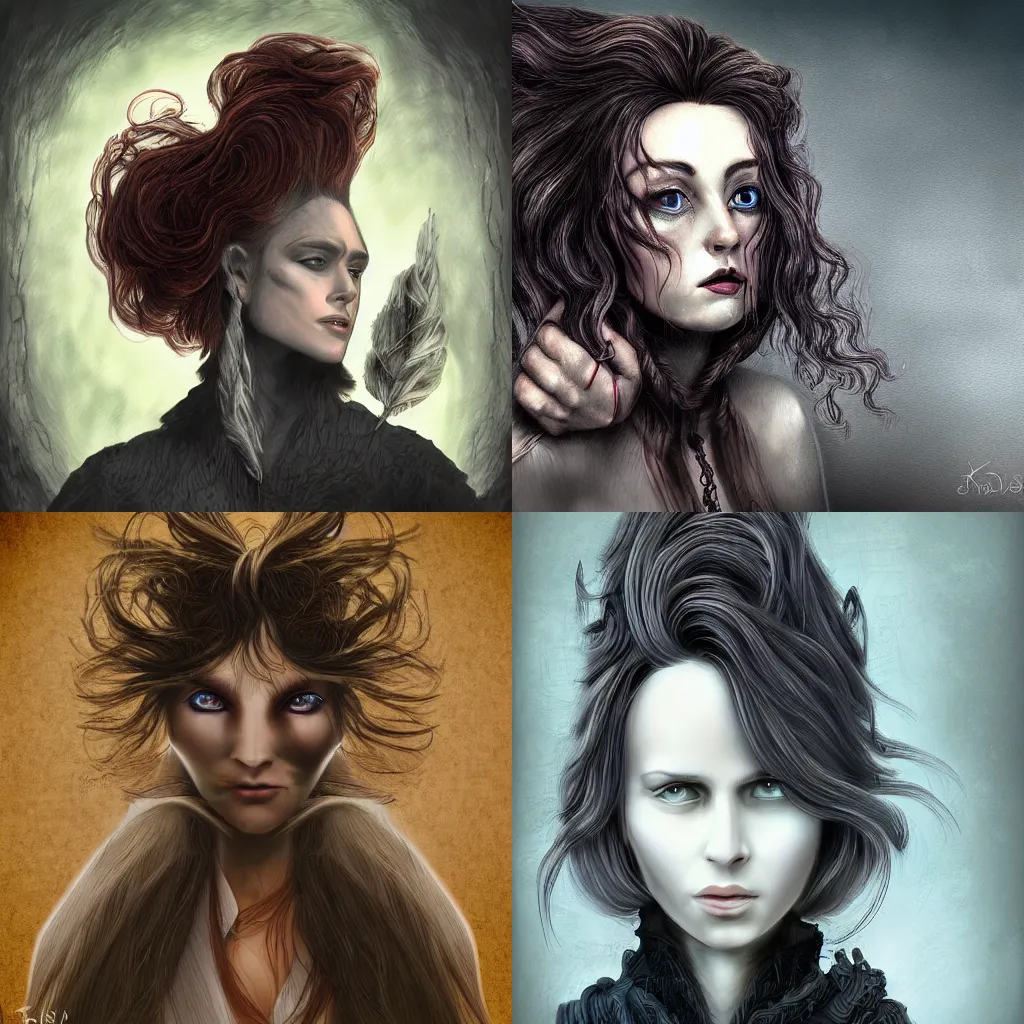 Prompt: hair thief, digital art, dark fantasy, highly detailed, no crop