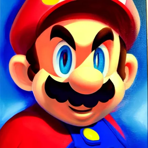 Still oil painting of Mario. 8k. Trending. Good | Stable Diffusion ...