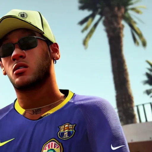 Image similar to screenshot of neymar in gta v, grand theft auto