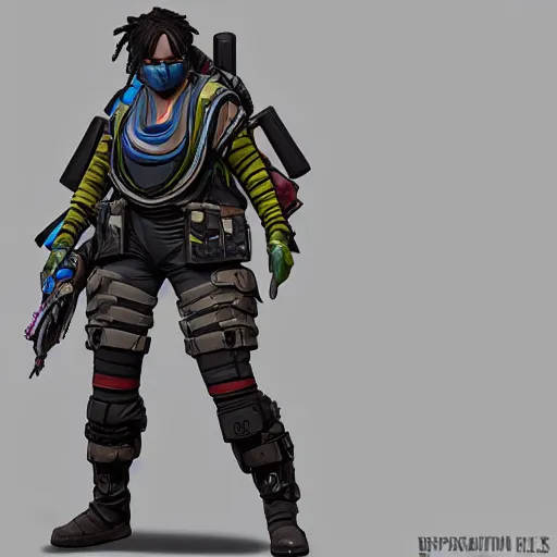 Prompt: apex legends game character wraith, detailed