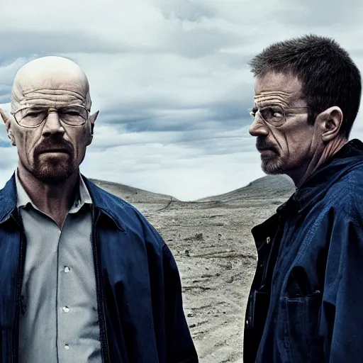 Prompt: the wire tv show with walter white, 4 k