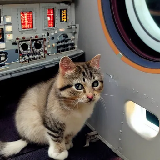 Prompt: cute cute cute cute cute cat in the cockpit of a 747 plane