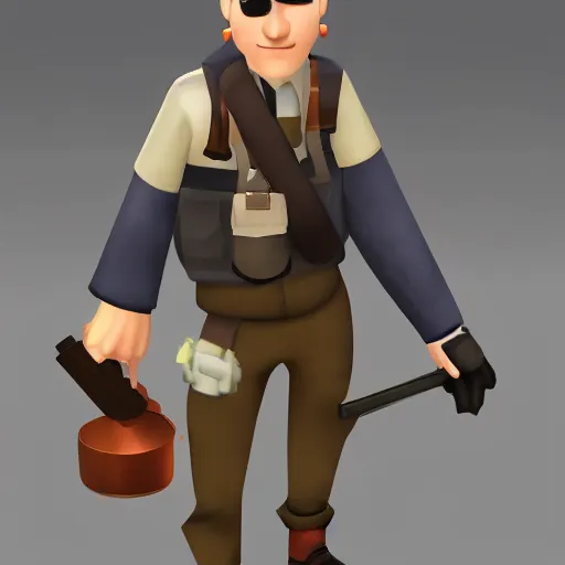 Image similar to scout from team fortress 2, full length portrait