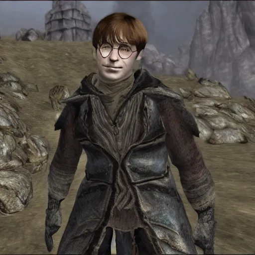 Image similar to harry potter as a skyrim character