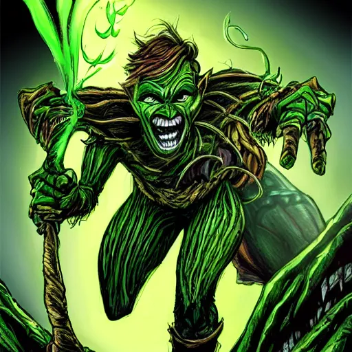 Image similar to green goblin fantasy