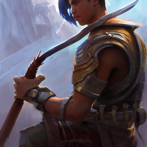 Image similar to side profile of a filipino holding a scepter while sitting on a tank, highly detailed, d & d, fantasy, digital painting, artstation, concept art, sharp, focus, illustration, global illumination, matte, by artgerm and greg rutkowski