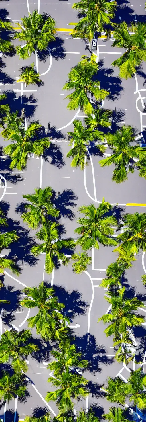 Prompt: satellite photo of sidewalk, palm trees, bicycles ways, accessible for the disabled, by professional photographer, 8 k resolution, photo, high quality