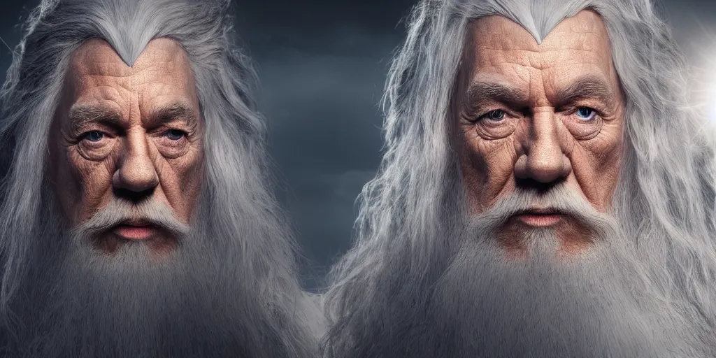 Prompt: a beautiful photo of gandalf with the face of donald trump, intricate detail, god rays, photography, volumetric light, cinematic, 8 k