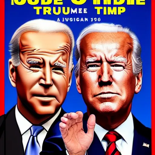 Prompt: poster of the movie : joe biden and the trump, photorealistic, ultra high detail, 8 k