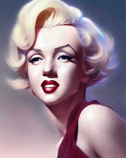 Prompt: anime portrait of Marilyn Monroe by Stanley Artgerm Lau, WLOP, Rossdraws, James Jean, Andrei Riabovitchev, Marc Simonetti, and Sakimichan, trending on artstation