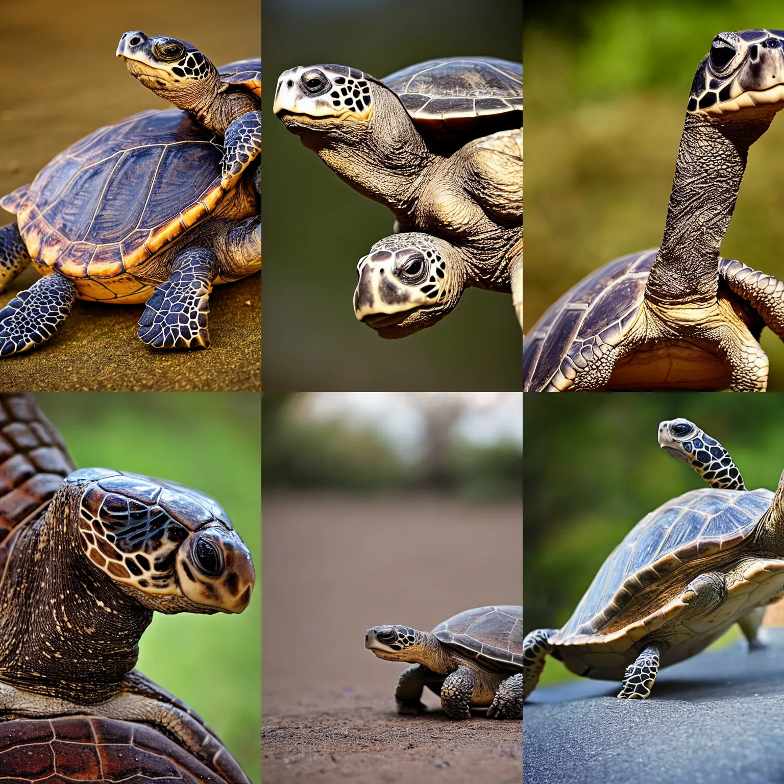 Prompt: a turtle with a ridiculously long neck, nature photography, National Geographic photography, bokeh, high quality