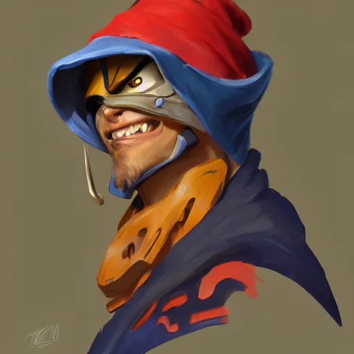 Image similar to greg manchess portrait painting of orko as overwatch character, medium shot, asymmetrical, profile picture, organic painting, sunny day, matte painting, bold shapes, hard edges, street art, trending on artstation, by huang guangjian and gil elvgren and sachin teng