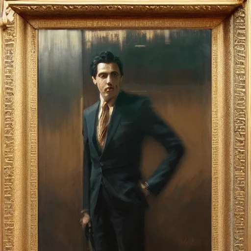 Image similar to detailed cinematic wide shot of sucession atractive man black hair black suit smooth, sharp focus, ultra realistic, in corporate office spring light, painting by gaston bussiere, craig mullins, j. c. leyendecker