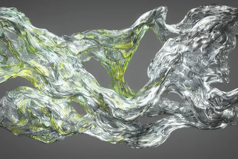 Image similar to Painful pleasures by Lynda Benglis, stunning, liquid physics, high transparency, octane render, 4k, 8k