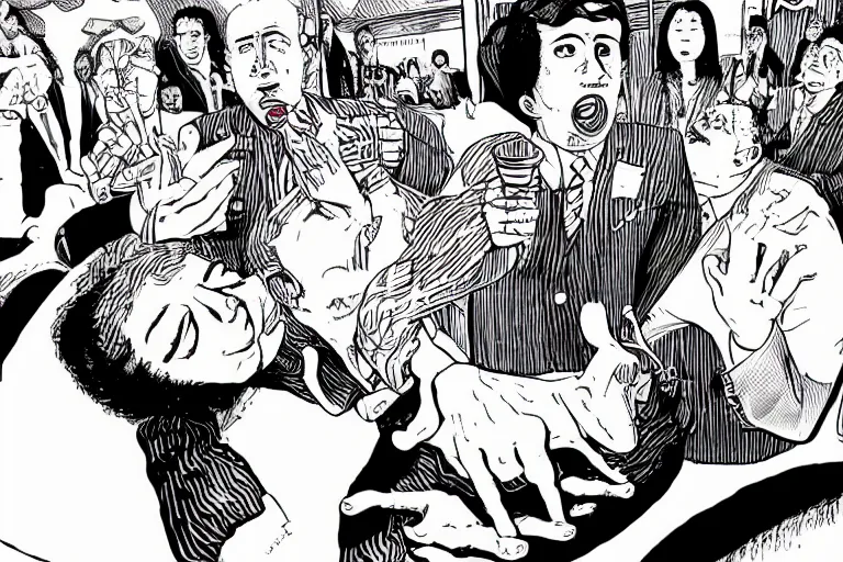 Image similar to Joe Biden insatiable for ice cream, Junji Ito