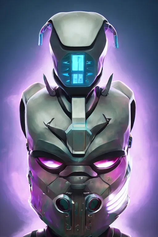 Image similar to epic mask helmet robot ninja portrait stylized as fornite style game design fanart by concept artist gervasio canda, behance hd by jesper ejsing, by rhads, makoto shinkai and lois van baarle, ilya kuvshinov, rossdraws global illumination radiating a glowing aura global illumination ray tracing hdr render in unreal engine 5