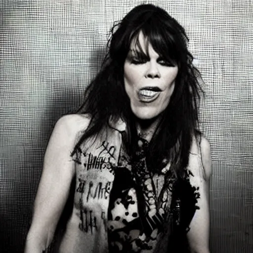 Prompt: beth hart goes crazy on stage, rock'n'roll!!!