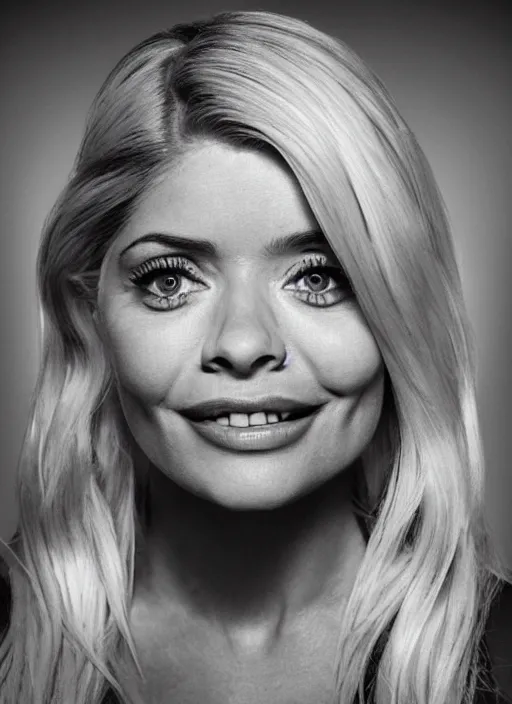 Image similar to holly Willoughby with the physique of a body builder, symmetrical facial features, hyper realistic, ultra detailed, cinematic, dynamic lighting, photorealistic, refined, intricate, digital art, digital painting, masterpiece, 8k