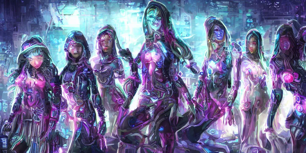 Prompt: cyber sisters of Moriae, 8k resolution