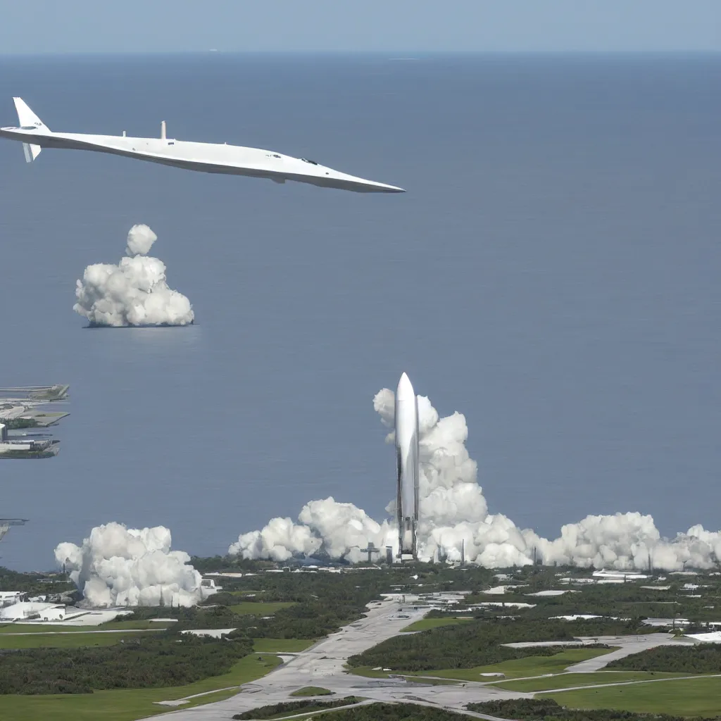 Prompt: next gen ssto launching from florida