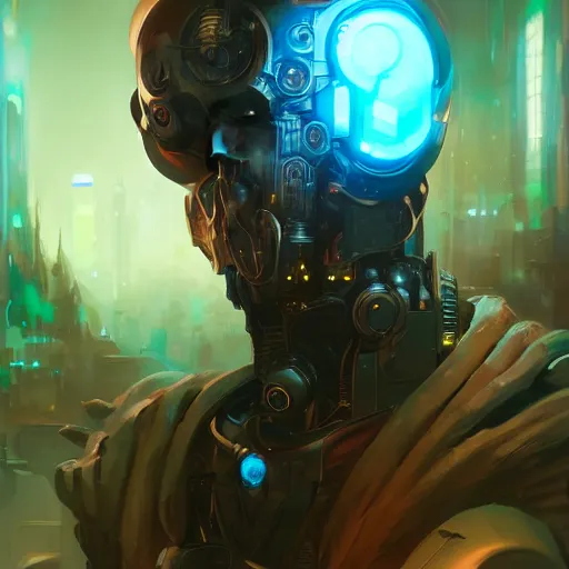 Image similar to a portrait of a beautiful cybernetic George Soros, cyberpunk concept art by pete mohrbacher and wlop and artgerm and josan gonzales, digital art, highly detailed, intricate, sci-fi, sharp focus, Trending on Artstation HQ, deviantart, unreal engine 5, 4K UHD image