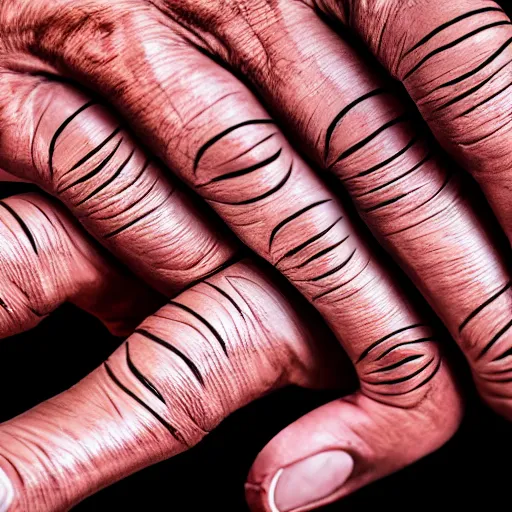 Image similar to highly detailed, photorealistic of real human fingers, photography, uhd, 8 k