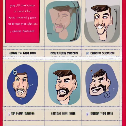 tutorial infographic for how to draw caricatures | Stable Diffusion ...