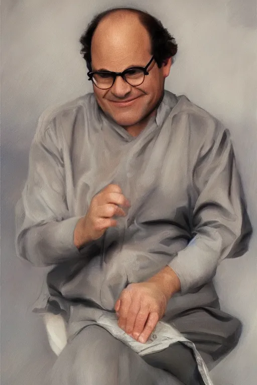 Image similar to george costanza being stunning his toe, oil on canvas, intricate, portrait, 8 k highly professionally detailed, hdr, cgsociety