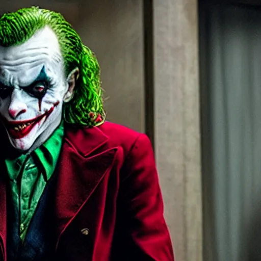 Prompt: film still of Jack Nicolson as joker in the new Joker movie