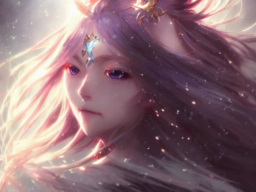 Prompt: beautiful attrative face walkure with thunder and bright sparkles, light flowing hair, anime key visual, absurdly beautiful, highly detailed, sharp focus, concept art, granblue fantasy, anime by serafleur / d pin / rongzhen luo / mingdosa / ruan jia / gemi ningen