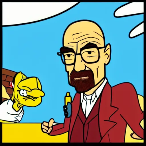 Prompt: walter white in the style of a looney tunes cartoon