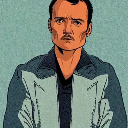 Image similar to “ pedro pascal retro minimalist portrait by jean giraud, moebius starwatcher comic, 8 k ”