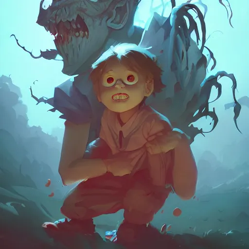 Image similar to hero world scary stories to tell in the dark, behance hd by jesper ejsing, by rhads, makoto shinkai and lois van baarle, ilya kuvshinov, rossdraws global illumination