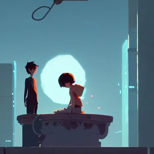 Prompt: to be or not to be : that is the question, detailed, cory loftis, james gilleard, atey ghailan, makoto shinkai, goro fujita, studio ghibli, rim light, exquisite lighting, clear focus, very coherent, plain background