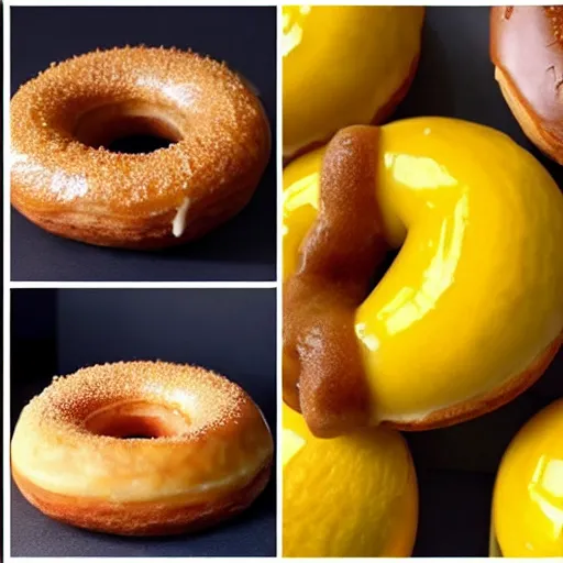 Image similar to a donut made out of lemons