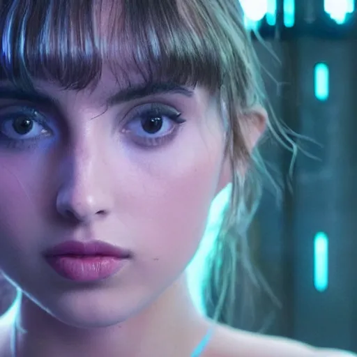 Prompt: hologram joi from blade runner 2 0 4 9 played by ana de armas, neo noire