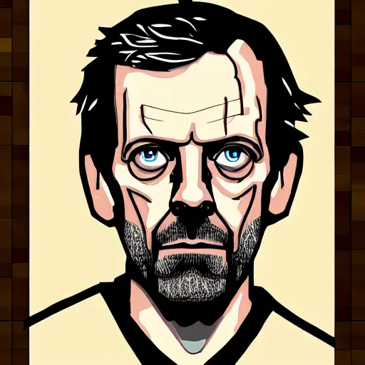 Prompt: Dr. Gregory House in Minecraft art style